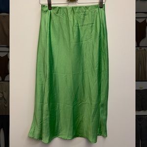 nasty gal satin skirt